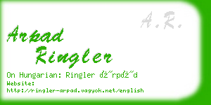 arpad ringler business card